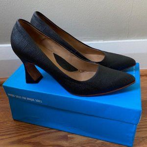 Fluevog Desmonds, Black Canvas Pumps